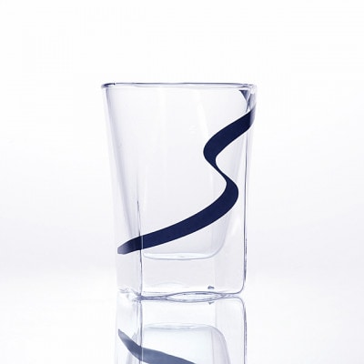 【RayES/レイエス】ダブルウォールグラス　RDS-002dnmbk　300ml　ナガレ