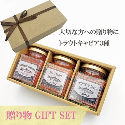 【贈り物ギフトセット】トラウト・キャビア3種食べ比べセット