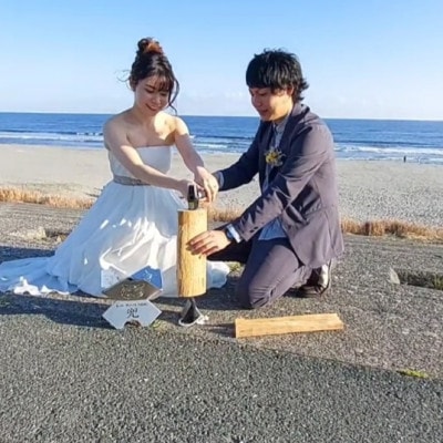 黒塗装　くさび型薪割り　富士山