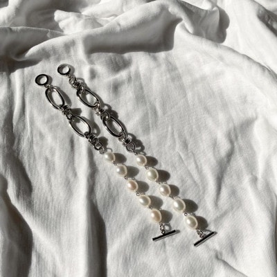 pearl bracelet silver men's