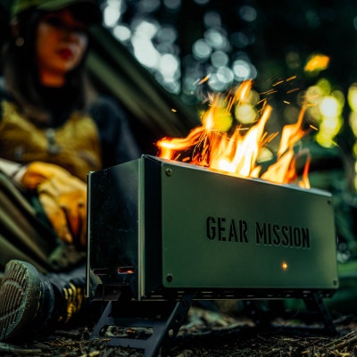 【GEAR MISSION】二次燃焼焚火台「BF-GM1(オリーブグリーン)」