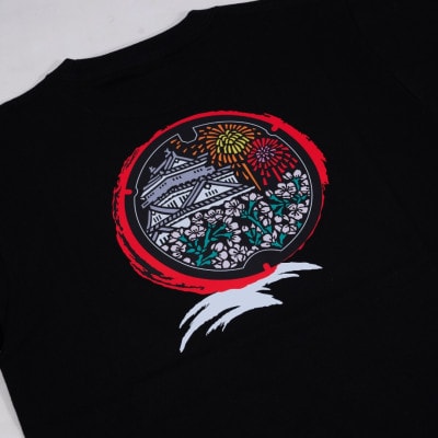 岡崎市 マンホールTシャツ 黒 Sサイズ