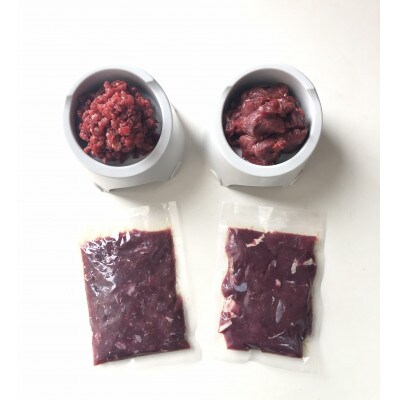 【毎月定期便】三河のジビエ　ペットフード　 成犬用「カット肉」と「ミンチ肉」(1才～7才対象)全3回