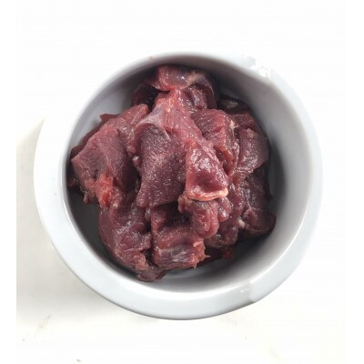 【毎月定期便】三河のジビエ　ペットフード　成犬用「カット肉」(1才～7才対象)全6回