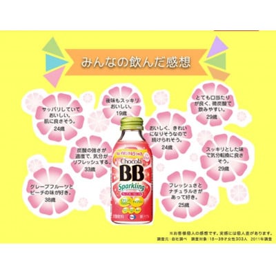 【毎月定期便】【24本】エーザイ チョコラBBスパークリング グレープフルーツ&ピーチ味全2回