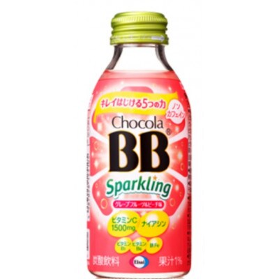 【毎月定期便】【24本】エーザイ チョコラBBスパークリング グレープフルーツ&ピーチ味全8回