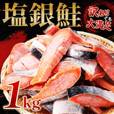 【訳あり】約1kg　塩銀鮭　切身　トロカマ入　詰め合せセット