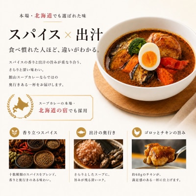 館山市公認　地元グルメ　館山スープカレー　チキン　辛口4食セット