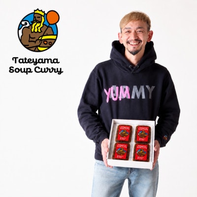 館山スープカレー冷凍パック チキン 辛口4食セット