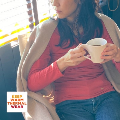 「SKINFRIEND WINTER」V首長袖Tシャツ　男女兼用Mサイズ/オレンジ