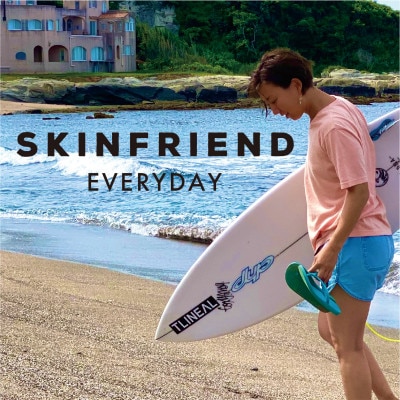 「SKINFRIEND EVERYDAY」V首半袖Tシャツ　男女兼用Mサイズ/ピンク