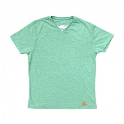 「SKINFRIEND EVERYDAY」V首半袖Tシャツ　男女兼用Sサイズ/グリーン