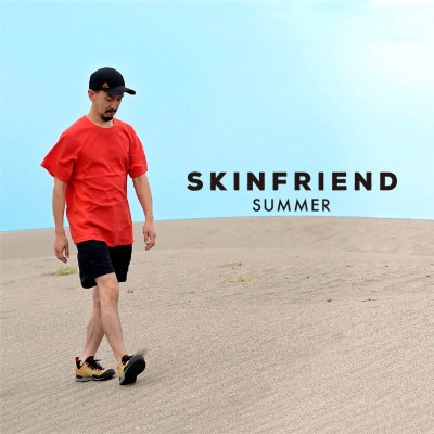 「SKINFRIEND SUMMER」丸首半袖Tシャツ　男女兼用Sサイズ/レッド