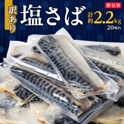 【訳あり】塩さば 20切れ 約2.2kg(個包装)