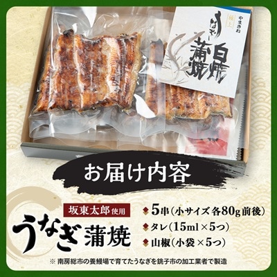 天然 に近づけた究極の養殖 鰻「坂東太郎 使用」 うなぎ 蒲焼 小サイズ 80g前後×5串