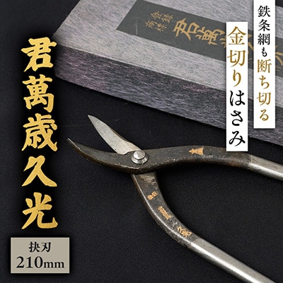 伝統的工芸品 金切りはさみ「君萬歳久光」 抉刃210mm