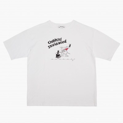 【Sea Sauna Shackオリジナル】薪割りTシャツ ホワイト XLサイズ