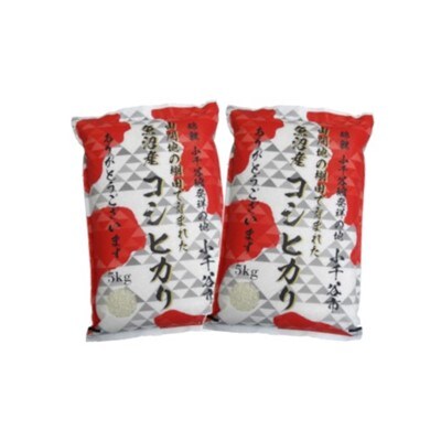 棚田米魚沼産コシヒカリ特別栽培米5kg×2袋(錦鯉デザインパッケージ)