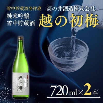 日本酒 越の初梅 雪中貯蔵酒 純米吟醸 720ml×2本 酒 高の井酒造 新潟