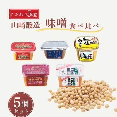 山崎醸造 こだわりの味噌 5種類食べ比べセット 新潟県 小千谷市