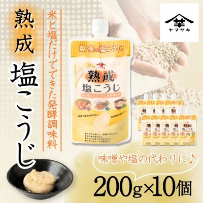 山崎醸造 熟成塩こうじ 200g×10個 新潟県 小千谷市