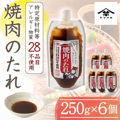 山崎醸造 28品目不使用 焼肉のたれ 250g×6個  調味料 新潟県 小千谷市