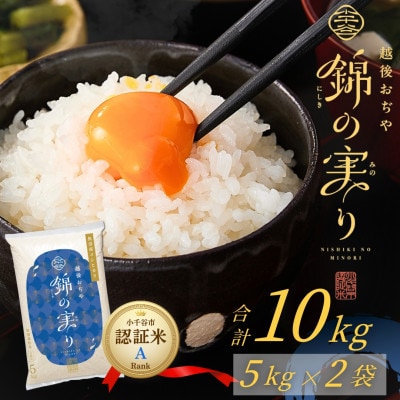 令和7年産 魚沼産コシヒカリ 小千谷市ブランド認証米「錦の実り」Aランク 精米10kg