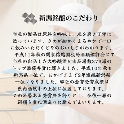 美禄(ビロク)長者盛 大吟醸 180ml×1本 新潟銘醸 新潟県 小千谷市