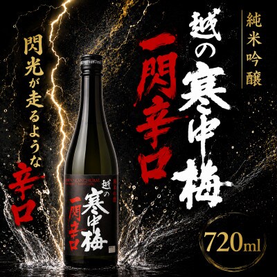 日本酒 純米吟醸 越の寒中梅 一閃辛口 720ml×1本 日本酒度+10