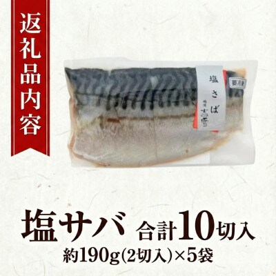 塩さば 合計10切 合計950g (1袋約190g 2切×5袋) 個包装・真空パック