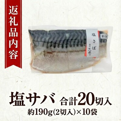 塩さば 合計20切 合計1900g (1袋約190g 2切×10袋) 個包装・真空パック
