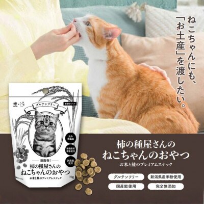 柿の種屋さんのねこちゃんのおやつ　お米と鮭のプレミアムスナック10個セット 阿部幸製菓