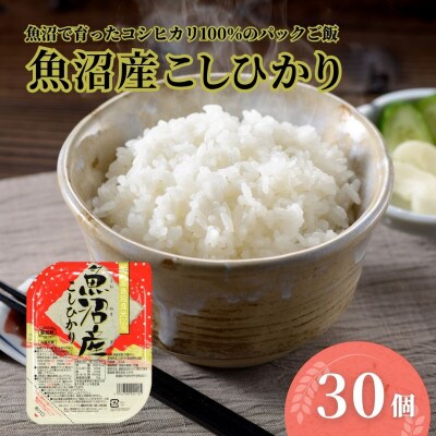 ふっくら美味しい魚沼産こしひかり パックご飯 180g×30個 たかの