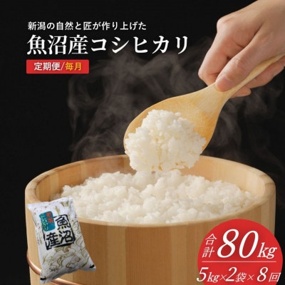 【発送月固定定期便】10月下旬より発送 魚沼産コシヒカリ 精米 10kg 共栄 全8回