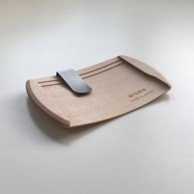 【雪国の無垢材使用】ストーリオ 電子マネークリップ カエデ ナチュラル