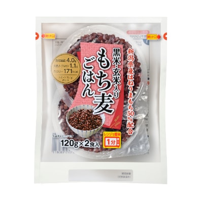 越後製菓の「黒米・玄米入り もち麦ごはん」120g×12食