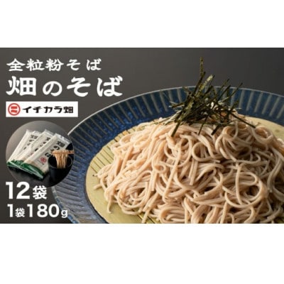 【イチカラ畑】畑のそば乾麺　180g×12個(24人前)