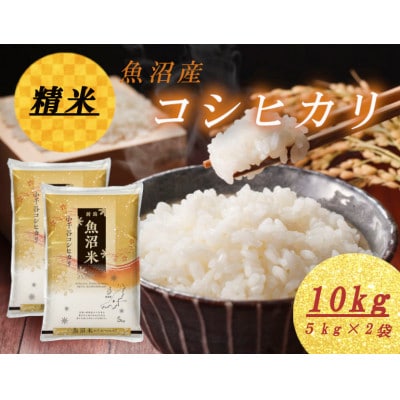 雪室貯蔵　魚沼産コシヒカリ 精米 5kg×2