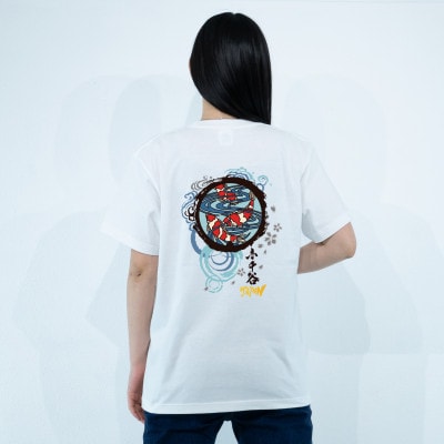 小千谷市 マンホールTシャツ(錦鯉) 白 Mサイズ
