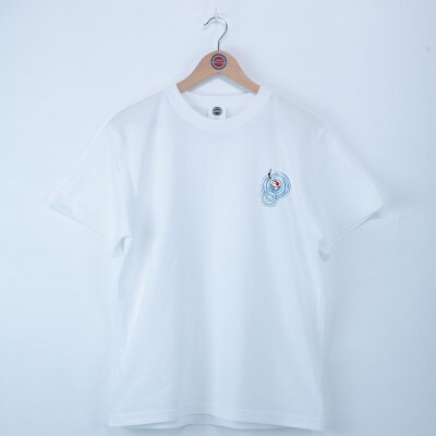 小千谷市 マンホールTシャツ(錦鯉) 白 Mサイズ