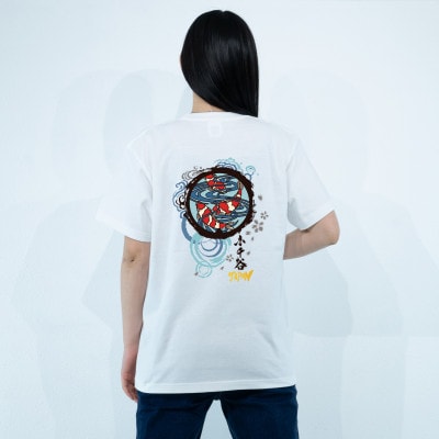 小千谷市 マンホールTシャツ(錦鯉) 白 XLサイズ