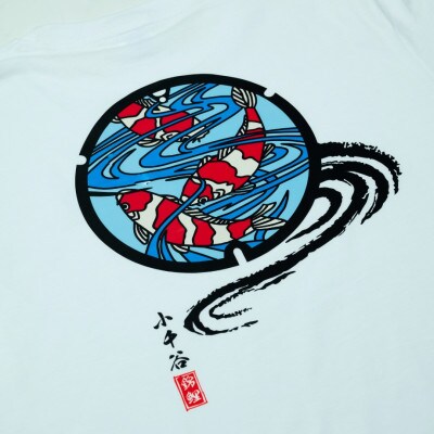 小千谷市 マンホールTシャツ(錦鯉) 白 XLサイズ
