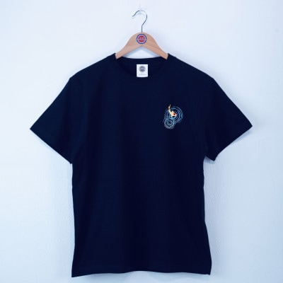 小千谷市 マンホールTシャツ(錦鯉) ネイビー Sサイズ