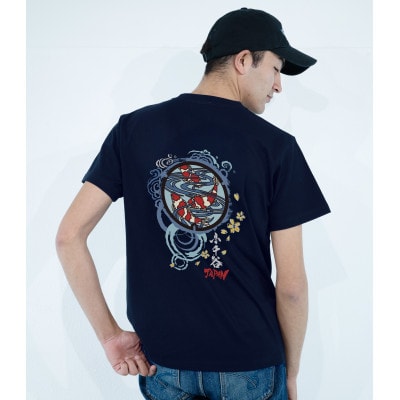 小千谷市 マンホールTシャツ(錦鯉) ネイビー Mサイズ