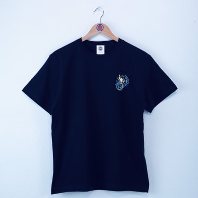 小千谷市 マンホールTシャツ(錦鯉) ネイビー Mサイズ
