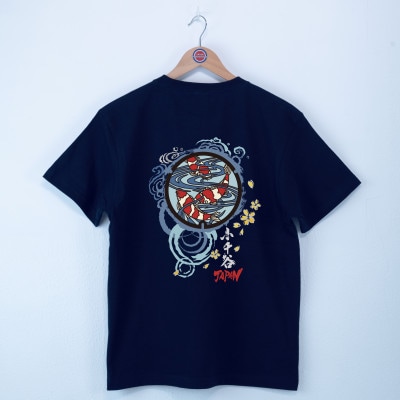 小千谷市 マンホールTシャツ(錦鯉) ネイビー Lサイズ