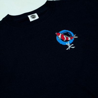 小千谷市 マンホールTシャツ(錦鯉) ネイビー Lサイズ