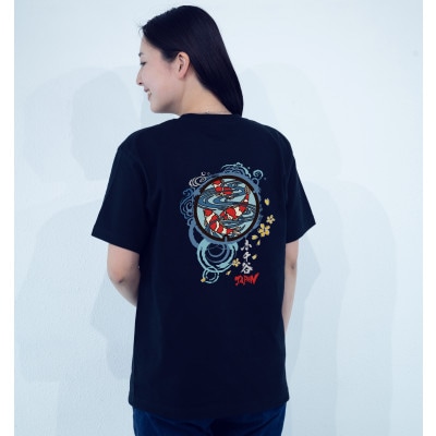 小千谷市 マンホールTシャツ(錦鯉) ネイビー XLサイズ