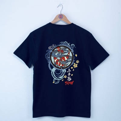 小千谷市 マンホールTシャツ(錦鯉) ネイビー XLサイズ