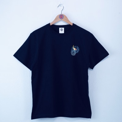 小千谷市 マンホールTシャツ(錦鯉) ネイビー XLサイズ